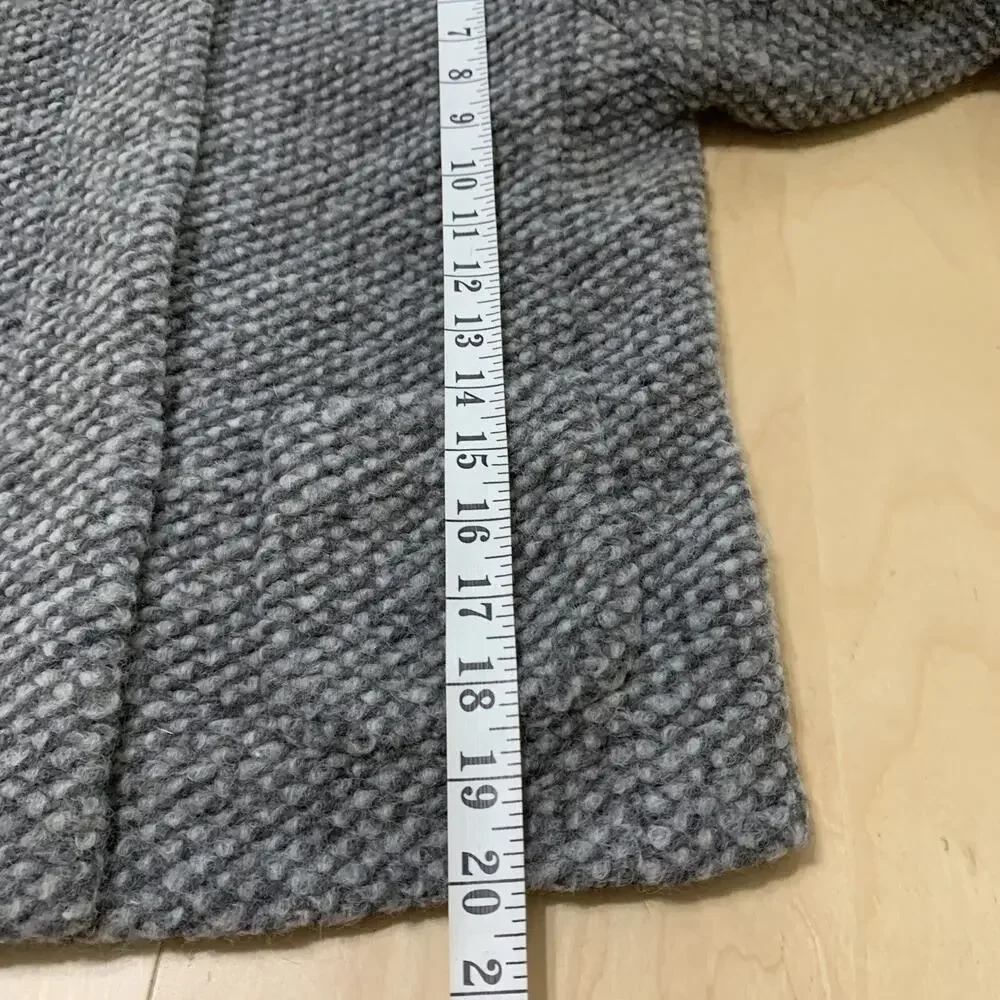 Women's Gap Boucle Grey Boy Wool Blend Coat Jacket Winter Sz 4‎